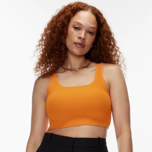 Babaton Sculpt Knit Squareneck Cropped Tank - Picture 1 of 4